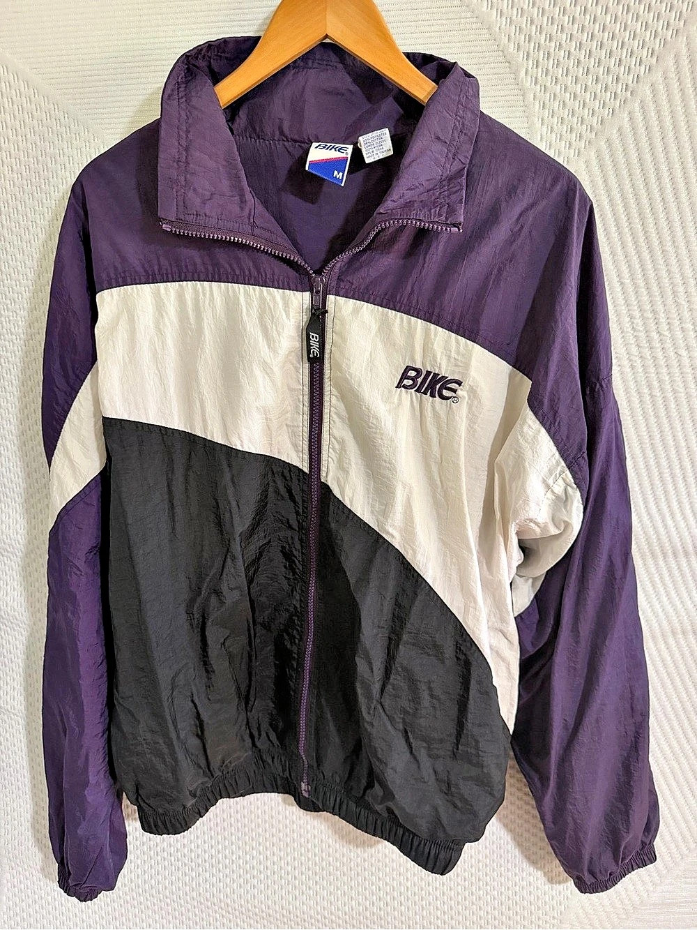 BIKE Color Block Jacket Purple & Black Medium